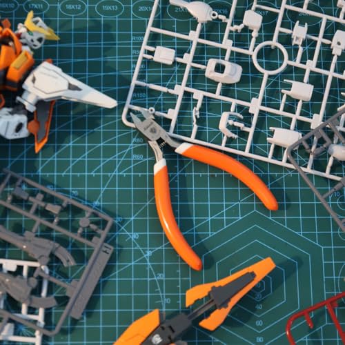 Model Nippers Ultra Thin Single Blade Gundam Nippers Sprue Cutter Hobby Nippers, Model Kit Nippers for Plastic Gunpla Model Building with Protective Cover Spring (Classic Orange) - size: Classic (Orange)