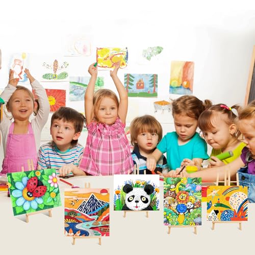ESRICH 24 Pack 11.8" Wood Easels, Tabletop Easel for Painting - style: 11.8"-24P
