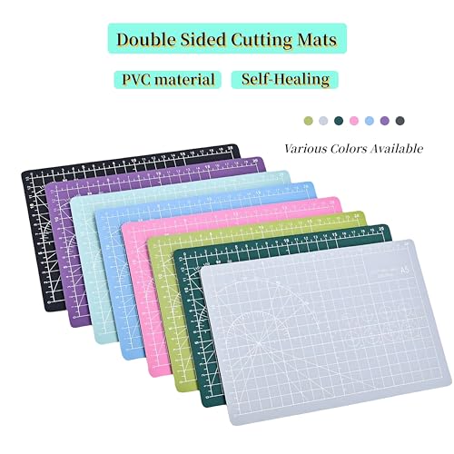 A5 Self-Healing Cutting Mat, Small Cutting Mat, Professional Double Sided Durable Cuttings Mats, Great for Hop Scrapbooking, Quilting, Fabric, Sewing Craft Projects (Green, A5) - color: Green