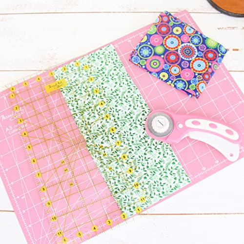 Threadart Rotary Cutter Set - 45mm Cutter, Mat & Ruler - size: ROTARY CUTTER SET
