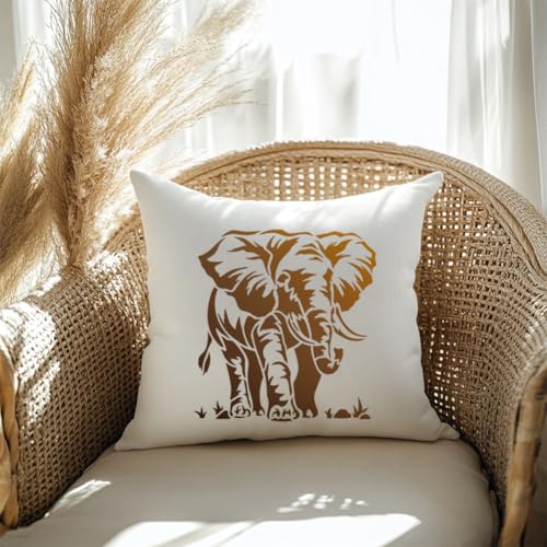 Elephant Stencil, Forest Animal Reusable Painting Template - style: Elephant