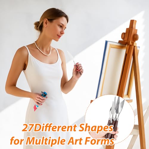27 Piece Stainless Steel Palette Knife Set, Painting Knives