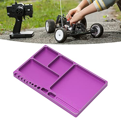 Magnetic Screw Tray, Anti Loss Parts Organizer with Magnetic Pads (Purple) - color: Purple