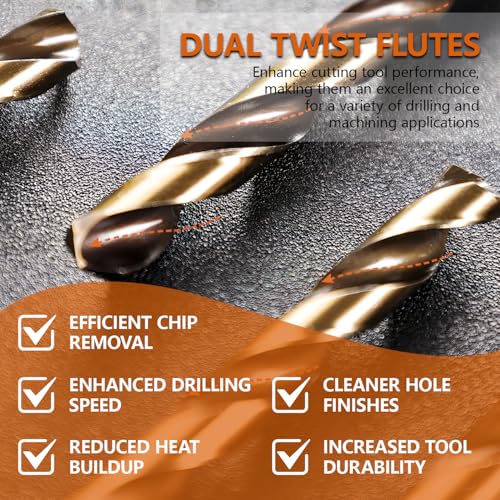 12mm M35 Cobalt Steel Drill Bit Set, 2-Pack for Hard Metal & Iron - style: ⌀12mm(2pcs)