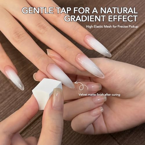 GAOY Cushion Ombre Painting Gel with Sponges, White - color: White