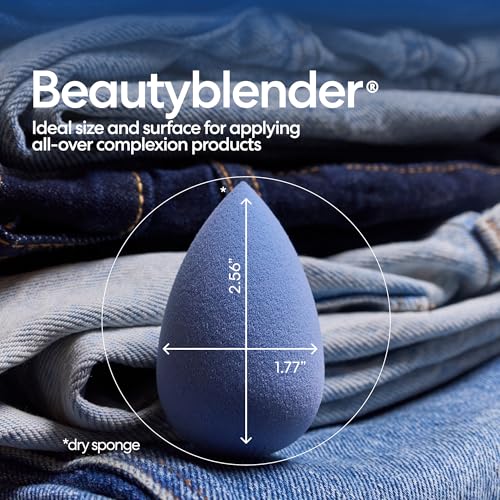 Beautyblender Denim Makeup Sponge, Streak-Free Finish, Vegan - color: Denim, size: 1 Count (Pack of 1)