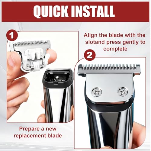 02144 Detachable T Blade Compatible with Wahl Replacement Blade - color: Silver(2PCS)