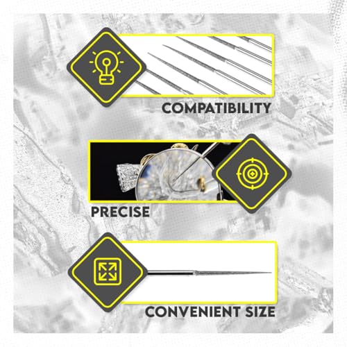 SE 10-Piece Diamond-Coated Tapered Bead Reamer Set - 2-¾ Inch Length, ⅛-Inch Shank, Compatible with Rotary Tools - Ideal for Jewelry Making, Crafts, and More - DF83611 - size: Small