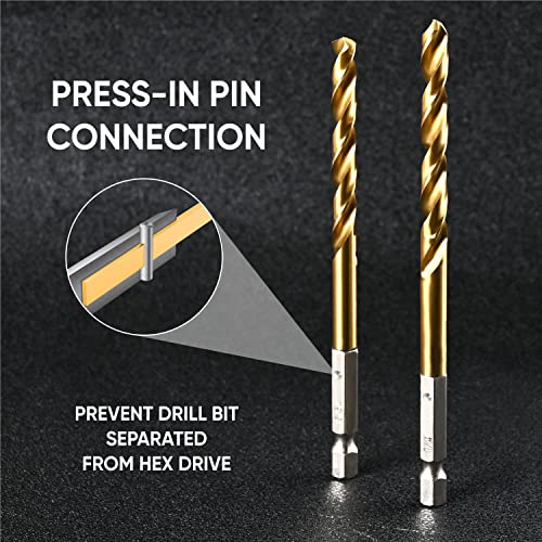 amoolo 3/8 Impact Drill Bit Sets, 5Pcs - size: 3/8'' (5pcs)