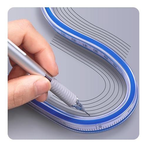 2Pcs 24 Inch Flexible Curve Ruler Graduated Rulers with Inking Edge, Double Side Scale Ruler for Drawing, Pattern Making, Engineering, and Stencil Work - style: 24 Inch - 2pcs
