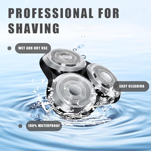 SH90 Replacement Rotary Heads Compatible with Philips Norelco Shavers - color: Silver-2