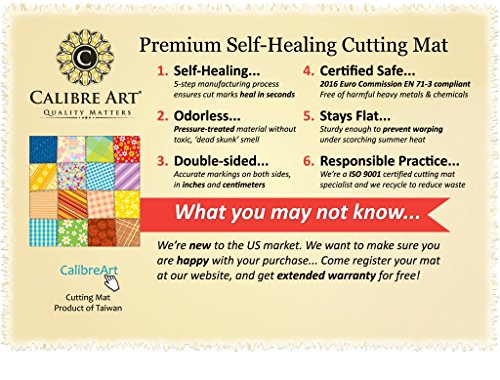 Calibre Art Self Healing Rotary Cutting Mat, Full 9x12, Scrapbooking Crafts - size: 12"L x 9"W