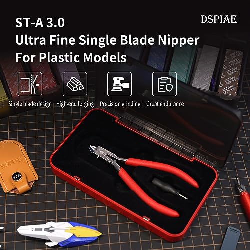DSPIAE 4.72 Inch Pro. Ultra Fine Single-Edged Blade Nipper For Plastic Models,Easy,Smooth,Clean Cuts