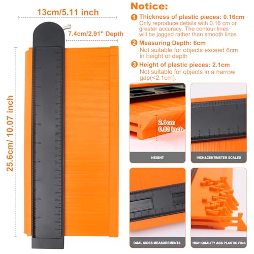 10 Inch Super Gauge Shape and Outline Tool Contour Gauge Profile Tool