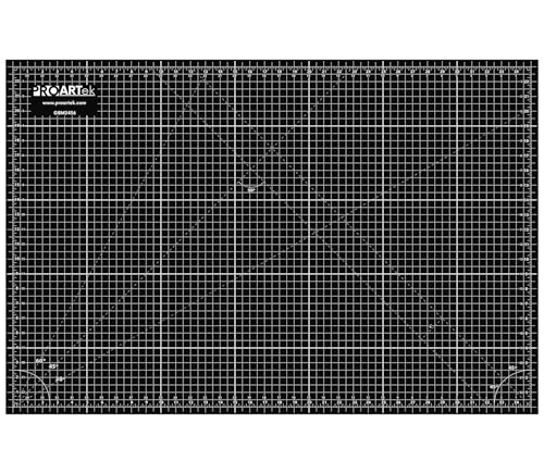 Proartek PK00008 Model GBM2436 Series 24" x 36" Professional Cutting Mat; Double-Sided Green/Black; Self-Healing; For Graphic Arts, Hobbies, Sewing, Scrapbooking, and other Cutting Projects - size: 36"L x 24"W