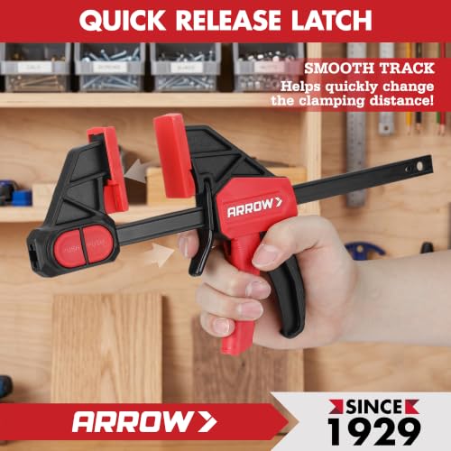 ARROW 6-Piece Mini Light-Duty 6"(2) & 6" Medium Duty (4) Bar Clamps Set - size: mini 6"(2) & 6"(4)