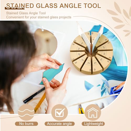 Stained Glass Angle Jig, 30° Multi Angle Glass Alignment Tool for Soldering - color: Natural, style: 30°