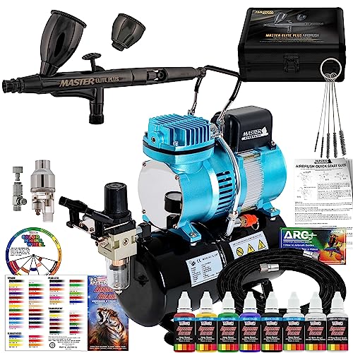 Master Airbrush Cool Runner II Dual Fan Air Storage Tank Compressor System