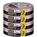 3M Scotch-Blue 2080 Safe-Release Delicate Surfaces Painters Masking Tape , 19 lbs/in Tensile Strength, 60 yds Length x 1" Width, (Pack of 4)