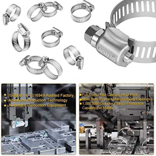 Winlong 3'' Stainless Steel Hose Clamps, 2-1/2" to 3-1/2" (64-89mm), 10PK - size: SAE#48 (2-1/2" ~ 3-1/2") 10PK