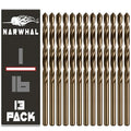Narwhal 1/16 Inch Drill Bit (13 Pack) Cobalt for Metal & Stainless Steel - size: 1/16 in