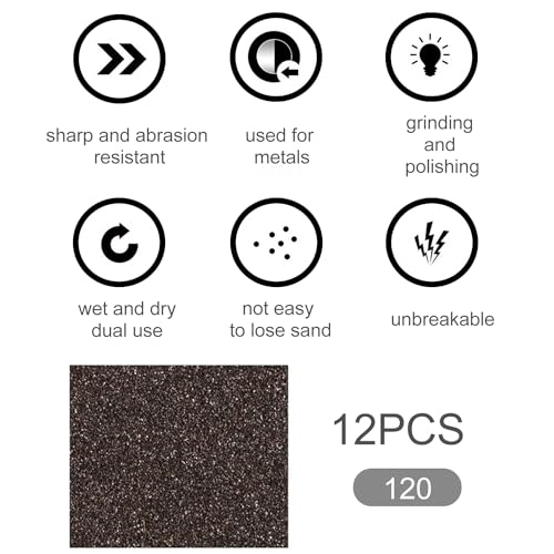 12Pcs Sanding Sponge 120 Grit Medium Sanding Blocks for Drywall Metal Wood Washable and Reusable - size: 12PCS-120 Grit
