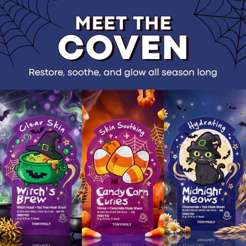 TONYMOLY I'm Face Sheet Masks - Hydrating & Soothing Korean Skincare - color: Halloween, 9 Pack