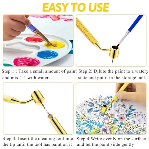 3Pcs Fine Line Fluid Writer Paint Applicator Pen Set, 0.3mm 0.5mm 0.7mm Precision Detailing Tool for Car Rock Chip, Scratch Touch Up, Wood and Canvas Art - size: 0.3mm+0.5mm+0.7mm