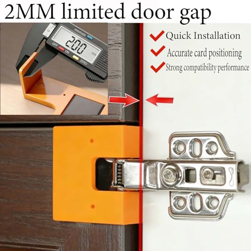 Cabinet Door Hinge Adjustment Tool,4Pcs Magnetic 2mm Gap Alignment jig