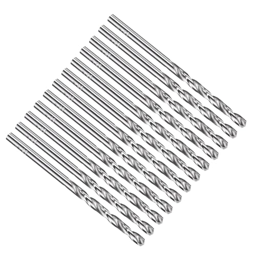 PATIKIL #28 Drill Bit Micro M2 High-Speed Steel 118° for Metal 12 Pack - size: #28 (3.569mm)