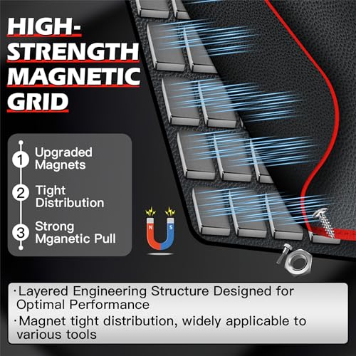 TOOLEAGUE 1Pc Magnetic Tool Mat with 25Lb Telescoping Magnetic Pickup Pen - size: 1Pc Magnetic Mat with Pickup Tool