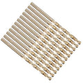 PATIKIL #24 Drill Bit Micro M2 High-Speed Steel 135° Gold Finish 12Pcs - size: #24