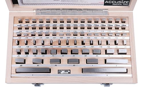Accusize Steel Gage Block Set, Grade AS-2, 81 Pc, P900-S583 - style: Grade AS-2