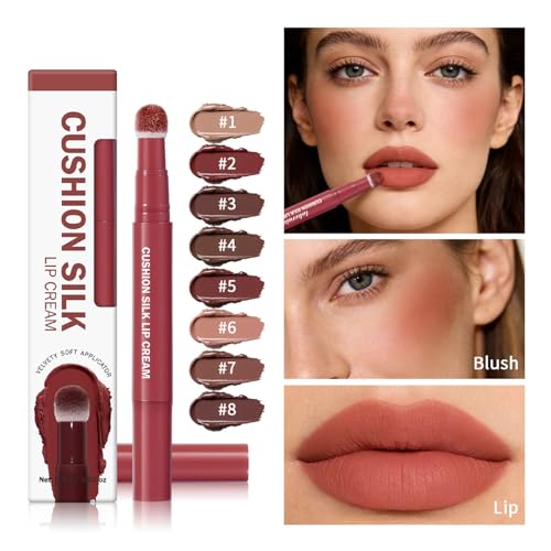 Cushion Matte Lip Blush Stick,Moisturizing Long Lasting Transfer Proof #7 - color: Color #7