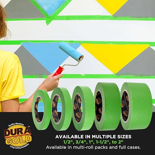 Dura-Gold Green Automotive Masking Tape 2" (1.88" x 55 Yards), 2 Rolls - size: 2"