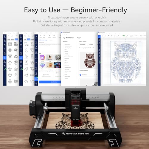 ATOMSTACK 2.5W Black Laser Engraver,Laser Engraver Machine,Desktop Engraver - color: 2500mW Black