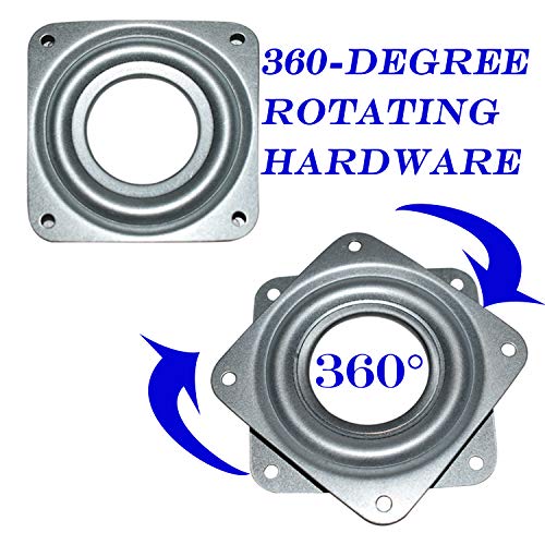 10Pack 3Inch Lazy Susan Hardware Square Rotating Bearing Plate Turntable
