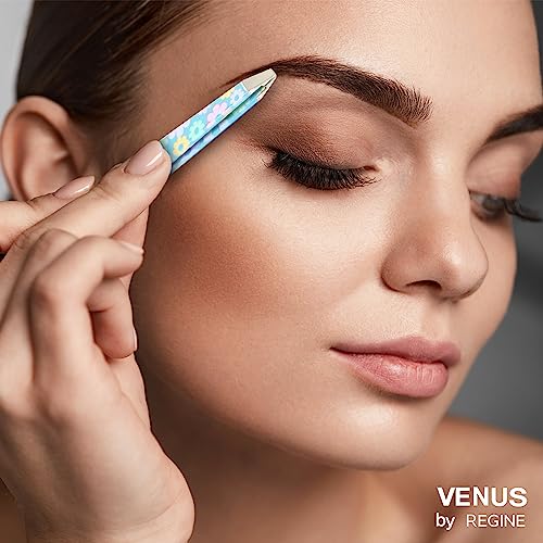 Venus by Regine Handmade Slant Tweezers for Eyebrows - color: Small Flower
