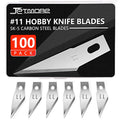 JETMORE 100 Pack Exacto Knife Blades, Hobby Knife Blades for Carving & DIY - size: #11