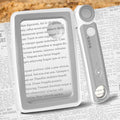 5X 10X 45X Rechargeable Magnifying Glass for Reading, Full Page Magnifier - color: Gray