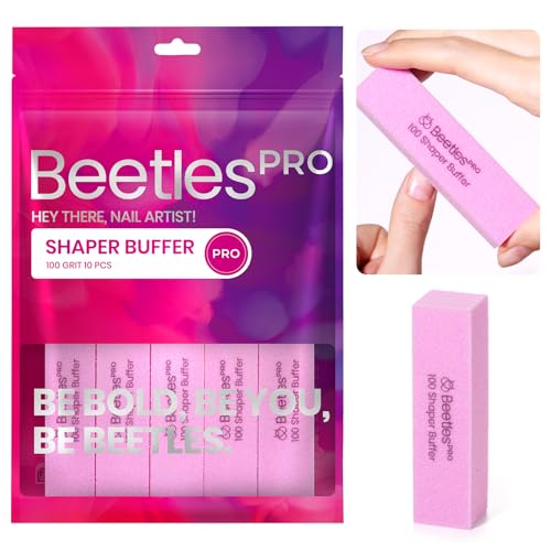 Beetles Pro Nail Buffer Sanding Block 50 Pcs 180 Grit Polisher Buffing File - color: G-white-10