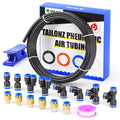 TAILONZ Black 10mm OD 6.5mm ID PU Air Hose Pipe Tube Kit 10 Meter 32.8ft - color: Black, size: 10mm OD/32.8ft/10m