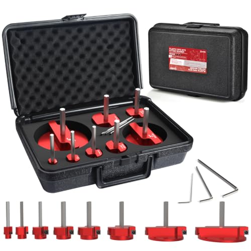 8-Piece Plastic Pipe Reamer Kit with Storage Case for 1/2" Drill