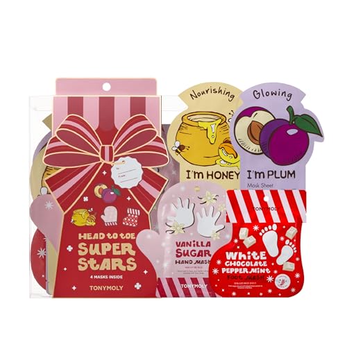 TONYMOLY Head to Toe Mask Set - Face, Hand & Foot Skincare Mask Pack, 4pk - style: Head to Toe Mask 5 pc Set