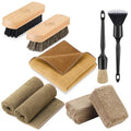 Fantasticlean Car Interior Detailing Kit, Leather Cleaner Brush Set, 9PCS - size: IT-ACS04-NT