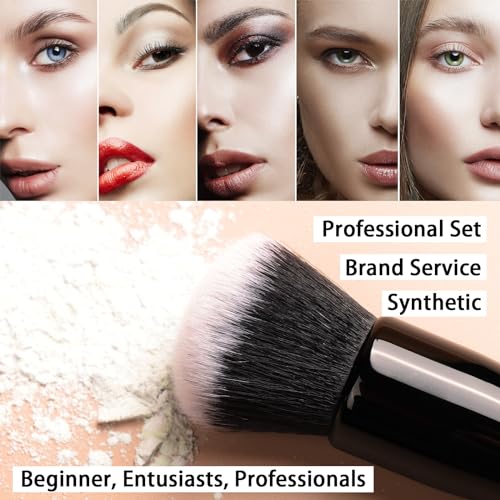 Raffaello Makeup Brushes 15Pcs Makeup Brush Set Premium Synthetic Bristles - color: Black