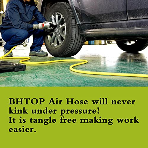 1/2"x100FT AIR HOSE 1/2' WP 300PSIMNPT Fittings Heavy Duty, Lightweight Air Compressor Hose - size: 1/2"x100FT