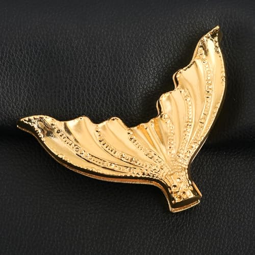 Vintage Crocodile Head Journal Clip - 3.4 Inch Heavy Duty Alligator Metal Book Clip Pin, Solid Decorative Bookmark Paper Organizer Notebook Holder Planner for Home Office Desk - color: Golden Mermaid