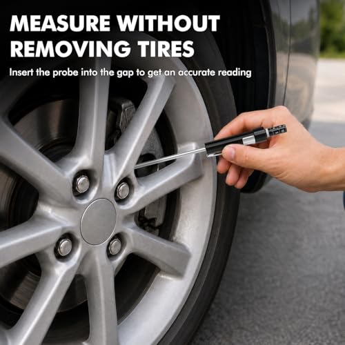 Brake Pad Measuring Tool - No Wheel Removal Required Brake Thickness Gauge