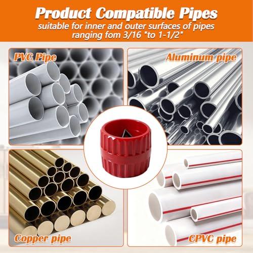 1/4'' - 1'' Pipe Depth Gauge and 3/16" to 1-1/2" Deburring Reamer Tool Kit